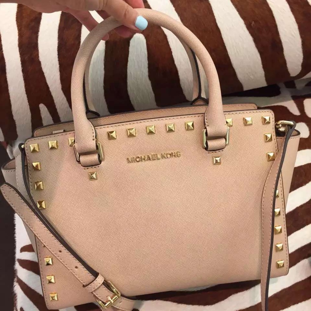 Michael Kors purse Selma stud satchel bag NWT